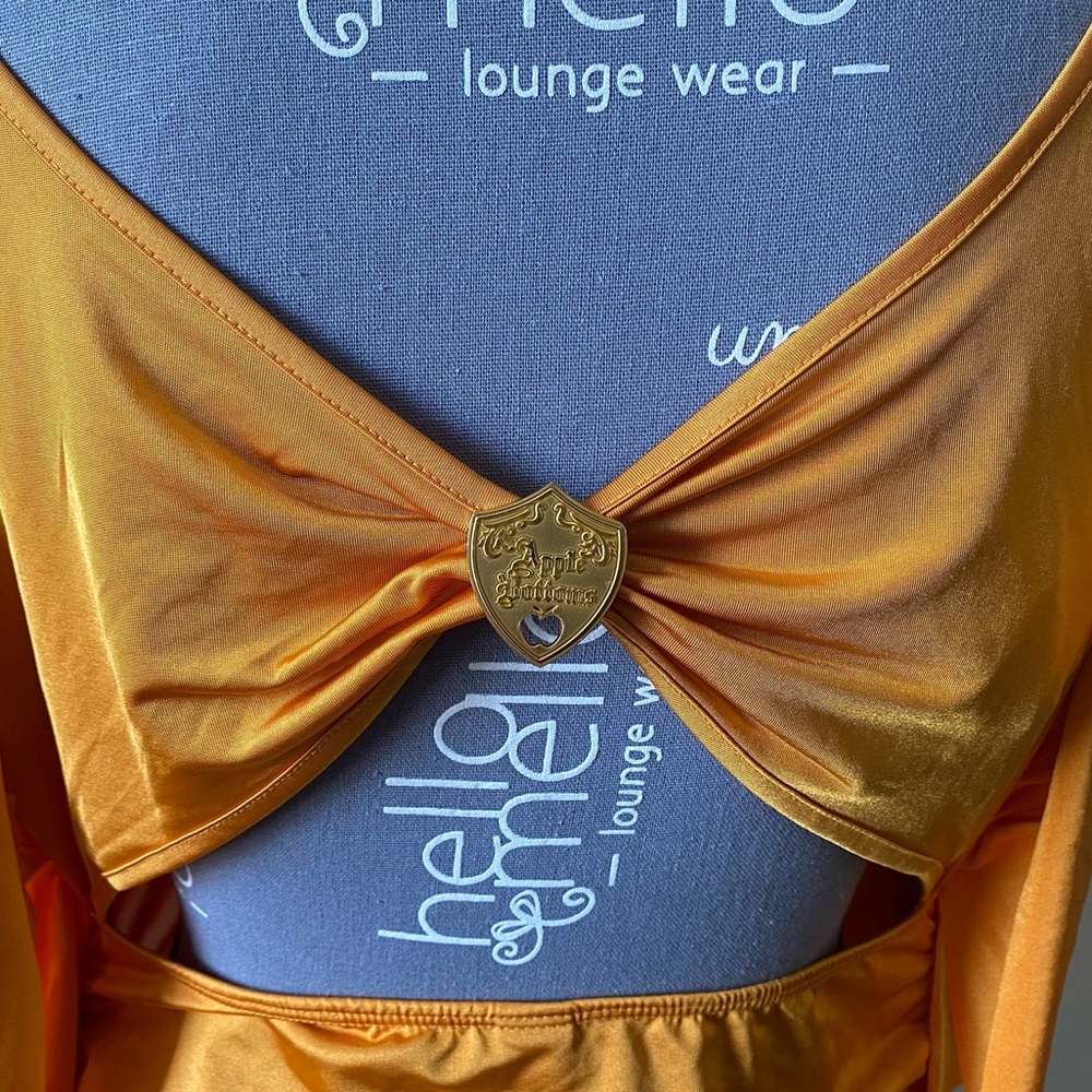 🧸 Apple Bottoms Orange Mini Dress with Gold Accents - Picture 9 of 10